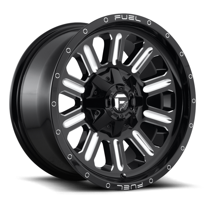Fuel 1PC D620 HARDLINE 15x8 -18 5x139.7/5x5.5 GLOSS BLACK MILLED