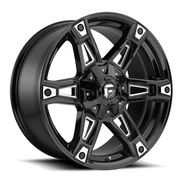 Fuel 1PC D622 DAKAR 20X9 1 6X135/6X5.3/6X139.7/6X5.5 GLOSS BLACK MILLED