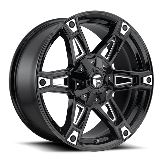 Fuel 1PC D622 DAKAR 20X9 1 6X135/6X5.3/6X139.7/6X5.5 GLOSS BLACK MILLED