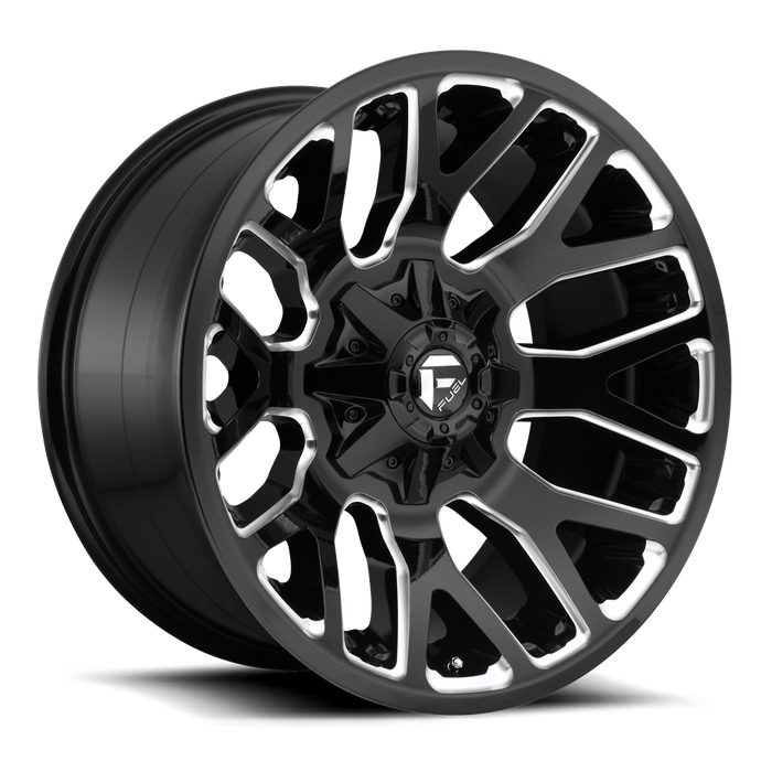 Fuel 1PC D623 WARRIOR 20x10 -18 5x114.3/5x127/5x4.5/5.0 GLOSS BLACK MILLED