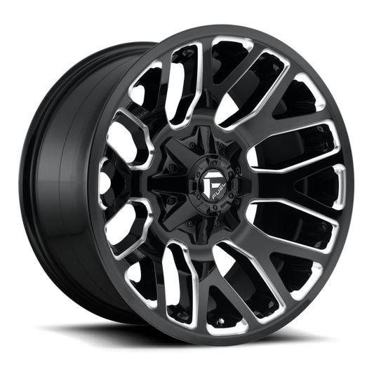 Fuel 1PC D623 WARRIOR 20x9 1 5x114.3/5x127/5x4.5/5.0 GLOSS BLACK MILLED