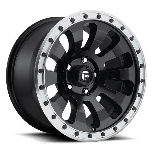 Fuel 1PC D629 TACTIC 18X9 1 5X127/5X5.0 MATTE BLACK MACHINED RING