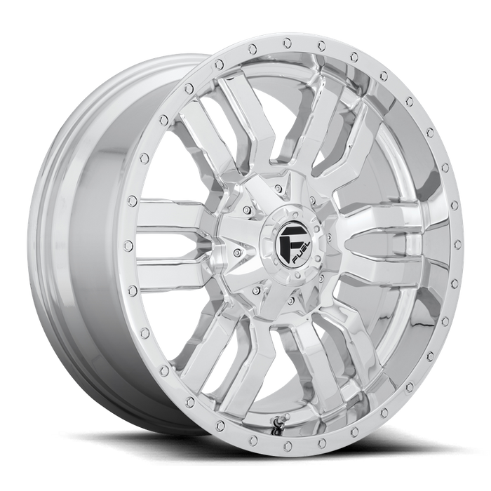 Fuel 1PC D631 SLEDGE 20x9 1 8x165.1/8x6.5 CHROME PLATED