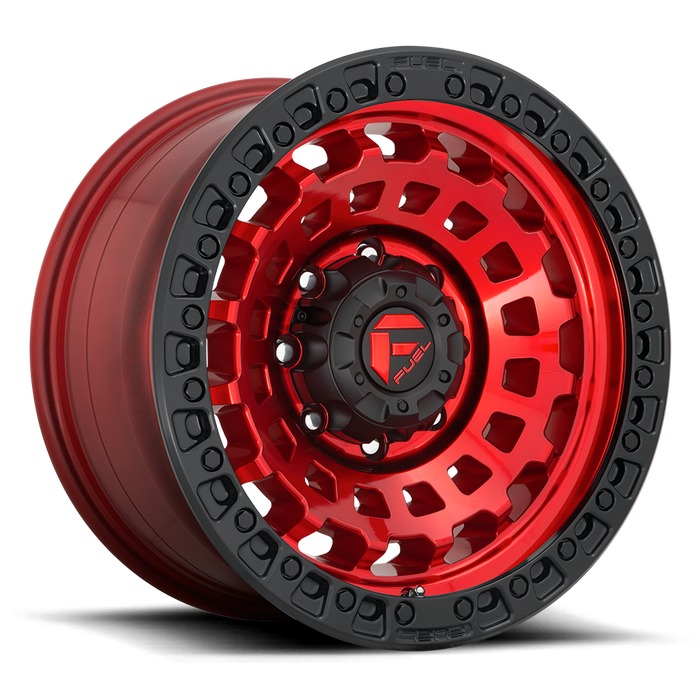 Fuel 1PC D632 ZEPHYR 20x9 1 5x127/5x5.0 CANDY RED BLACK BEAD RING