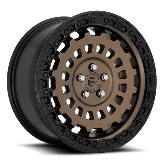 Fuel 1PC D634 ZEPHYR 17x8 38 5x100/5x100 MATTE BRONZE BLACK BEAD RING
