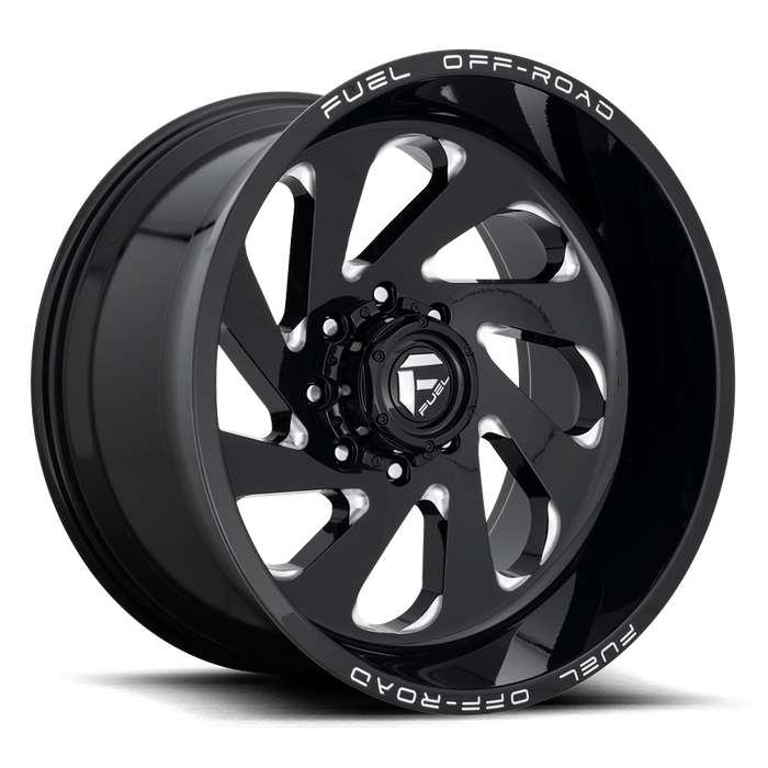 Fuel 1PC D637 VORTEx 22x12 -45 6x139.7/6x5.5 GLOSS BLACK MILLED