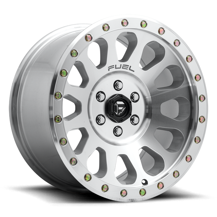 Fuel 1PC D647 VECTOR 17x8.5 7 6x139.7/6x5.5 DIAMOND CUT MACHINED WITH CLEAR COAT WITH