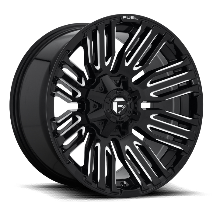 Fuel 1PC D649 SCHISM 20X9 2 6X135/6X5.3/6X139.7/6X5.5 GLOSS BLACK MILLED