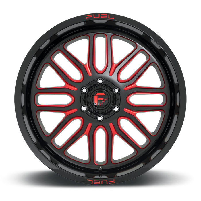 Fuel 1PC D663 IGNITE 20x9 1 6x135/6X5.3 GLOSS BLACK RED TINTED CLEAR