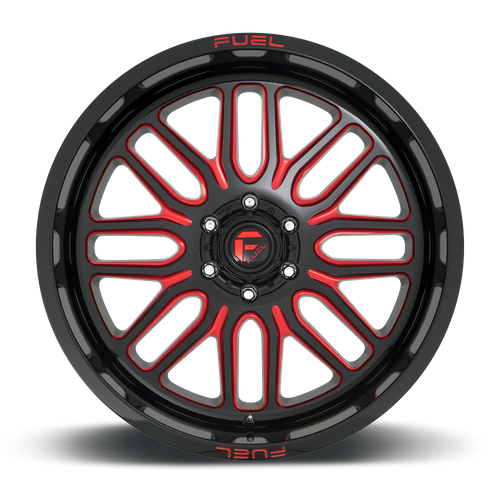 Fuel 1PC D663 IGNITE 22X10 -18 8X170/8X6.7 GLOSS BLACK RED TINTED CLEAR