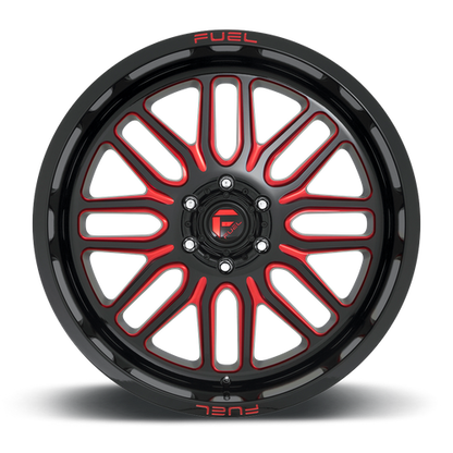 Fuel 1PC D663 IGNITE 22X10 -18 8X170/8X6.7 GLOSS BLACK RED TINTED CLEAR