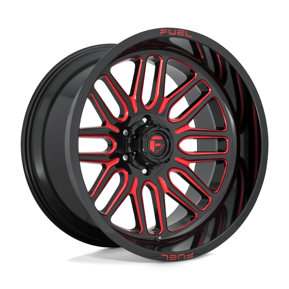 Fuel 1PC D663 IGNITE 22x12 -43 6x135/6X5.3 GLOSS BLACK RED TINTED CLEAR