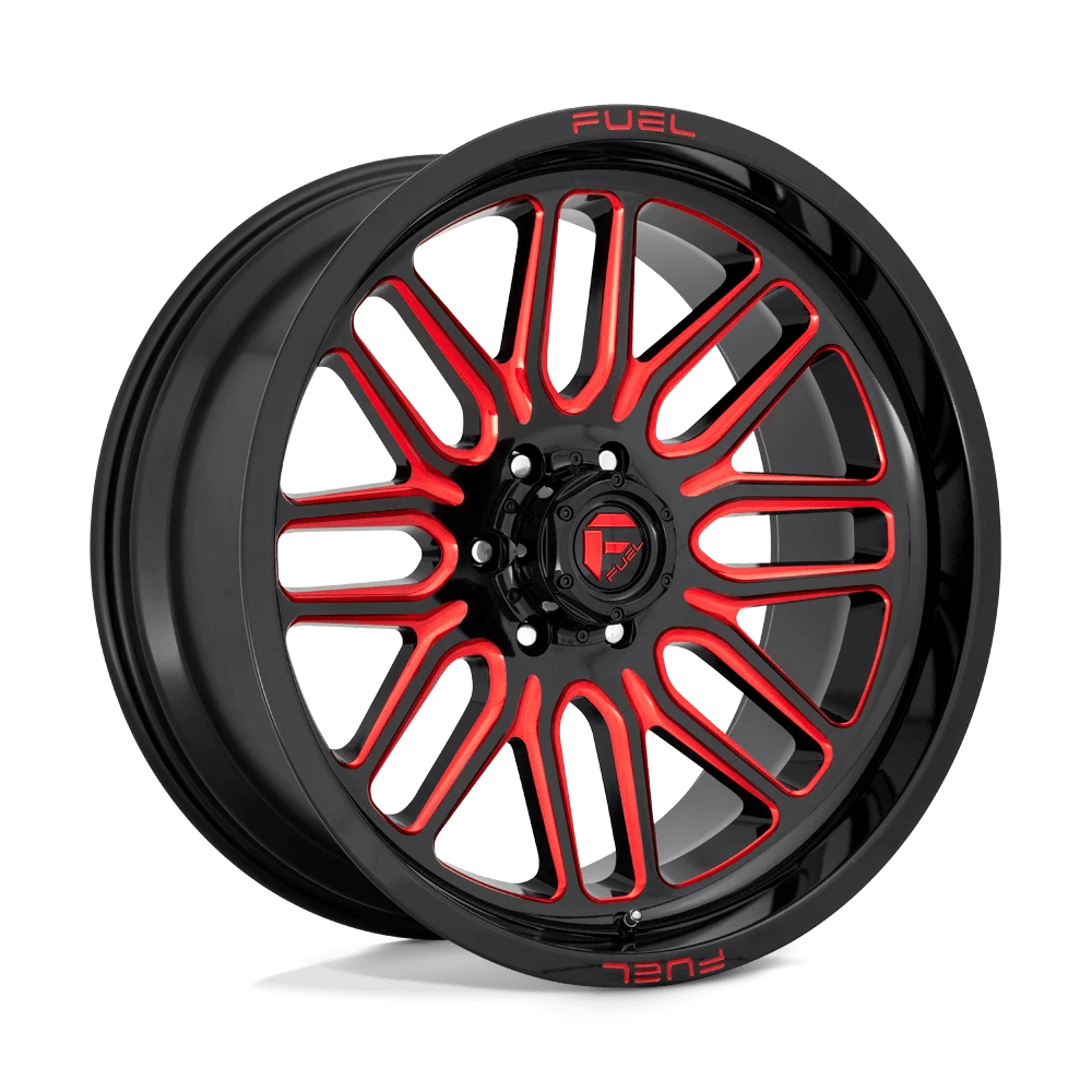 Fuel 1PC D663 IGNITE 22x12 -43 5x127/5x5.0 GLOSS BLACK RED TINTED CLEAR