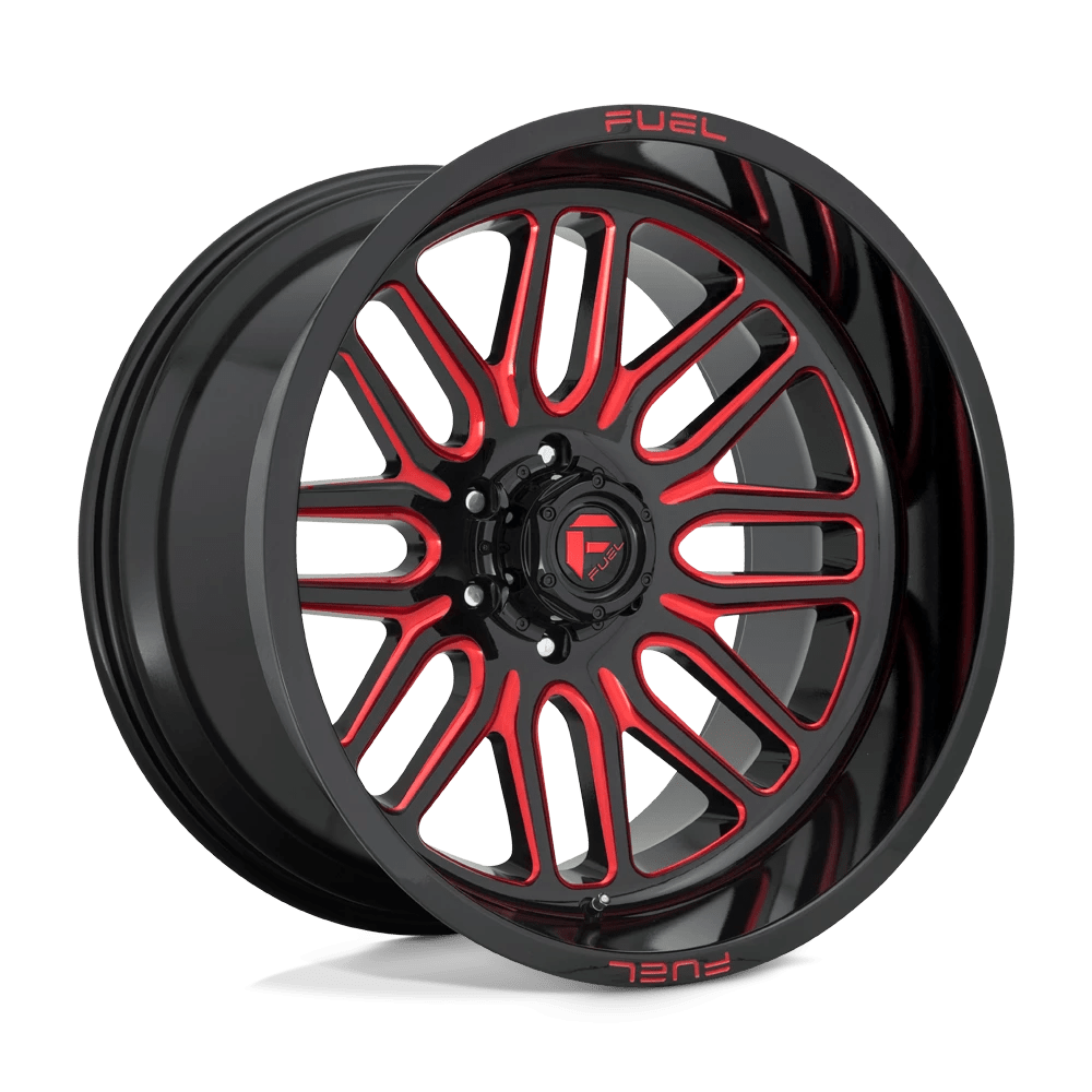 Fuel 1PC D663 IGNITE 22x12 -43 6x139.7/6x5.5 GLOSS BLACK RED TINTED CLEAR