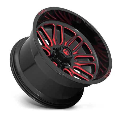 Fuel 1PC D663 IGNITE 22X10 -18 8X170/8X6.7 GLOSS BLACK RED TINTED CLEAR