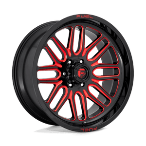 Fuel 1PC D663 IGNITE 20x10 -18 8x165.1/8x6.5 GLOSS BLACK RED TINTED CLEAR