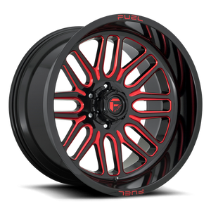 Fuel 1PC D663 IGNITE 22x12 -43 6x139.7/6x5.5 GLOSS BLACK RED TINTED CLEAR