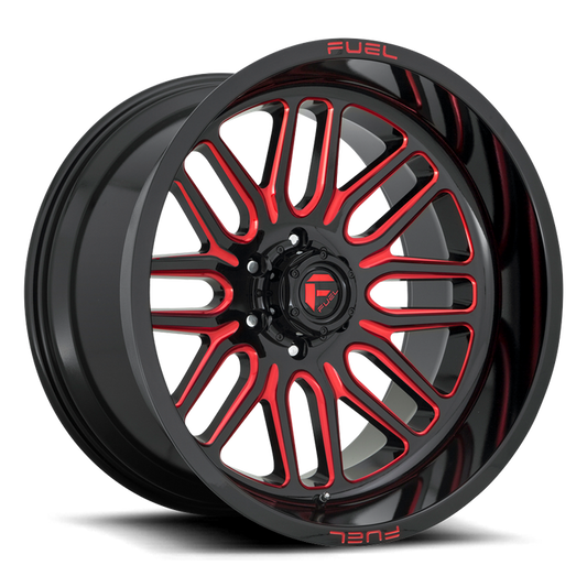 Fuel 1PC D663 IGNITE 20x9 19 6x139.7/6x5.5 GLOSS BLACK RED TINTED CLEAR