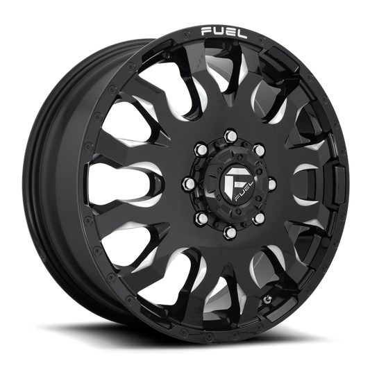 Fuel 1PC D673 BLITZ 20x8.25 105 8x210/8x8.3 GLOSS BLACK MILLED