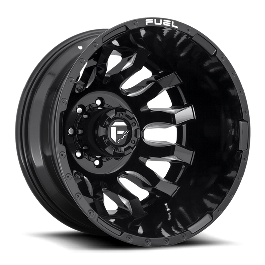 Fuel 1PC D673 BLITZ 20X8.25 -240 8X165.1/8X6.5 GLOSS BLACK MILLED