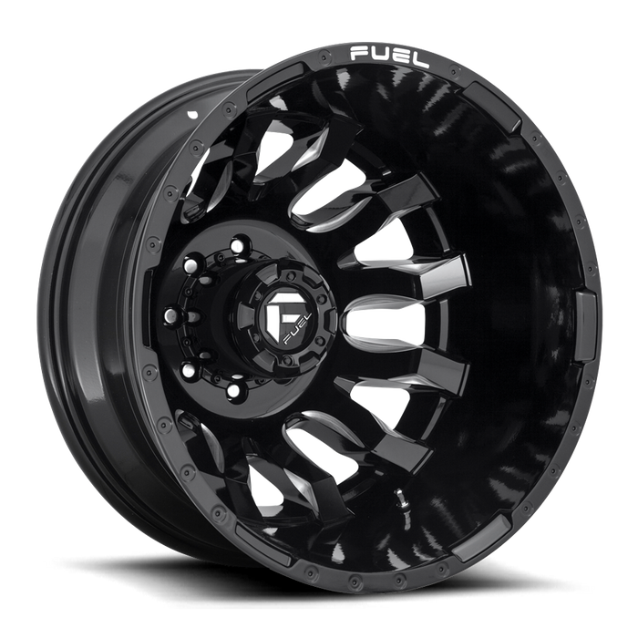 Fuel 1PC D673 BLITZ 20X8.25 -227 8X200/8X200 GLOSS BLACK MILLED
