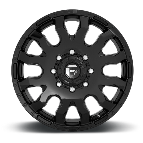 Fuel 1PC D675 BLITZ 20X8.25 105 8X165.1 GLOSS BLACK