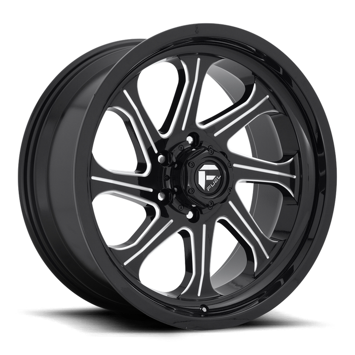 Fuel 1PC D676 SEEKER 20X9 1 5X127/5X5.0 GLOSS BLACK MILLED
