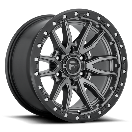 Fuel 1PC D680 REBEL 18x9 20 6x114.3/6x4.5 MATTE GUN METAL BLACK BEAD RING