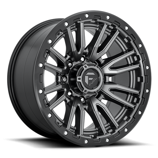 Fuel 1PC D680 REBEL 22x10 -18 8x165.1/8x6.5 MATTE GUN METAL BLACK BEAD RING