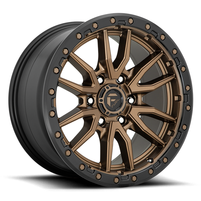 Fuel 1PC D681 REBEL 17x9 -12 6x139.7/6x5.5 MATTE BRONZE BLACK BEAD RING