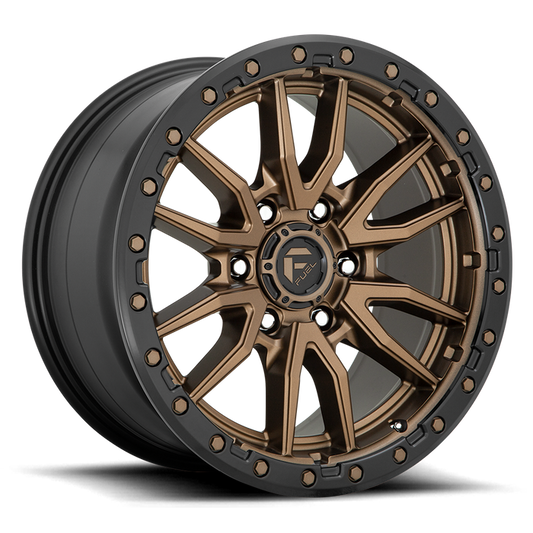 Fuel 1PC D681 REBEL 17x9 -12 6x139.7/6x5.5 MATTE BRONZE BLACK BEAD RING