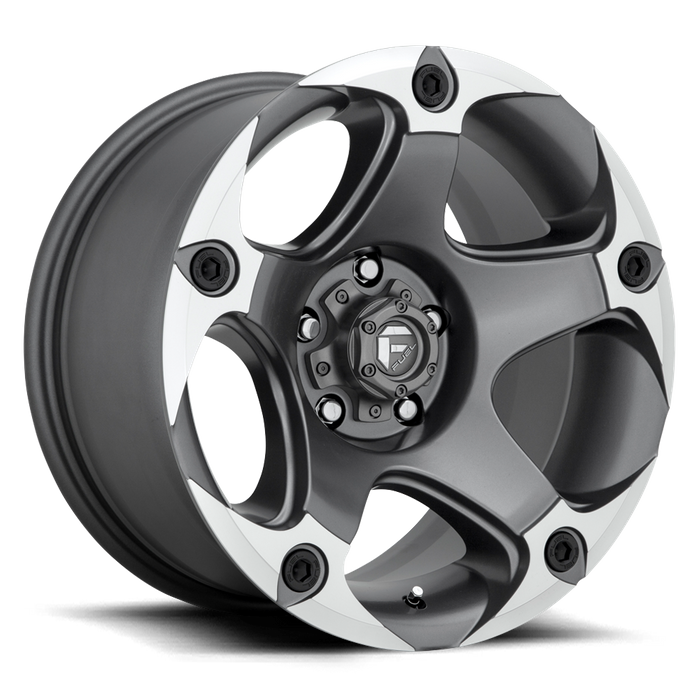 Fuel 1PC D684 MENACE 17X9 -12 6X139.7/6X5.5 MATTE GUN METAL MACHINED
