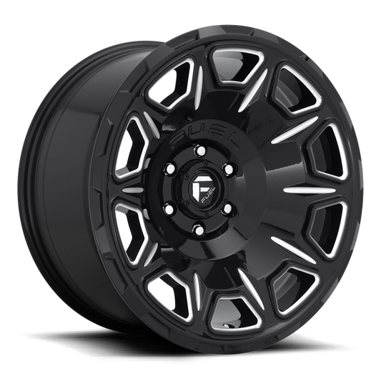 Fuel 1PC D688 VENGEANCE 17x9 -12 6x139.7/6x5.5 GLOSS BLACK MILLED
