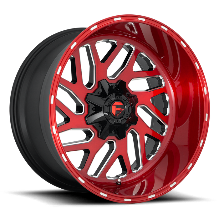 Fuel 1PC D691 TRITON 22x12 -43 8x170/8x6.7 CANDY RED MILLED