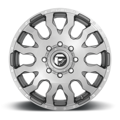 Fuel 1PC D693 BLITZ 20x8.25 105 8x210/8x8.3 BRUSHED GUN METAL TINTED CLEAR