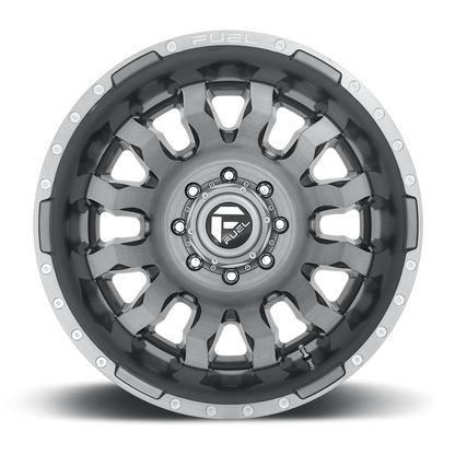 Fuel 1PC D693 BLITZ 20x8.25 -221 8x210/8x8.3 BRUSHED GUN METAL TINTED CLEAR