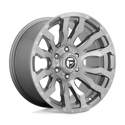 Fuel 1PC D693 BLITZ 20X8.25 105 8X165.1/8X6.5 BRUSHED GUN METAL TINTED CLEAR