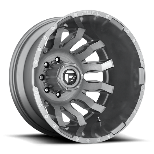Fuel 1PC D693 BLITZ 20x8.25 -246 8x165.1/8x6.5 BRUSHED GUN METAL TINTED CLEAR