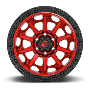 Fuel 1PC D695 COVERT 20x9 20 8x170/8x6.7 CANDY RED BLACK BEAD RING