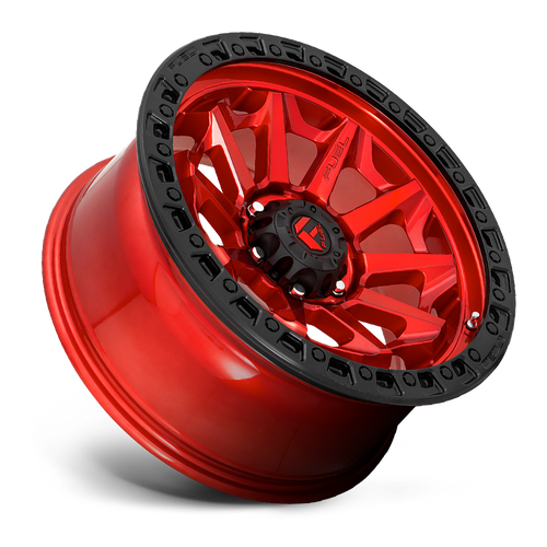 Fuel 1PC D695 COVERT 18X9 -12 8X165.1 CANDY RED BLACK BEAD RING