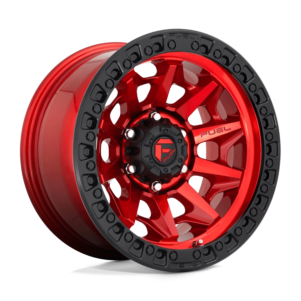 Fuel 1PC D695 COVERT 17x9 -12 6x135/6X5.3 CANDY RED BLACK BEAD RING