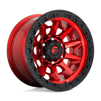 Fuel 1PC D695 COVERT 17x9 -12 6x135/6X5.3 CANDY RED BLACK BEAD RING