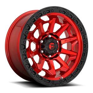 Fuel 1PC D695 COVERT 18x9 20 5x127/5x5.0 CANDY RED BLACK BEAD RING