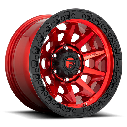 Fuel 1PC D695 COVERT 17x9 -12 5x150/5x150 CANDY RED BLACK BEAD RING