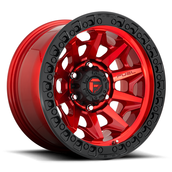 Fuel 1PC D695 COVERT 17x9 1 5x150/5x150 CANDY RED BLACK BEAD RING