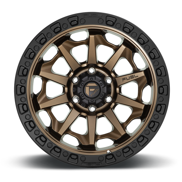 Fuel 1PC D696 COVERT 20x10 -18 5x127/5x5.0 MATTE BRONZE BLACK BEAD RING