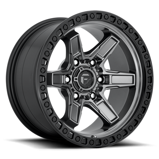 Fuel 1PC D698 KICKER 20x9 20 6x135/6X5.3 MATTE GUN METAL BLACK BEAD RING