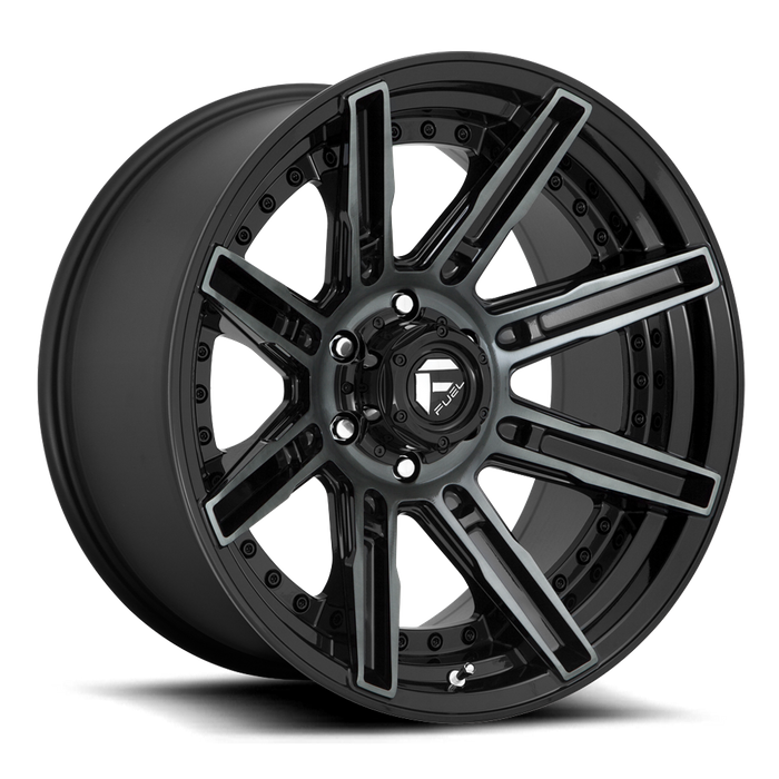 Fuel 1PC D708 ROGUE 20x9 1 5x150/5x150 GLOSS MACHINED DOUBLE DARK TINT