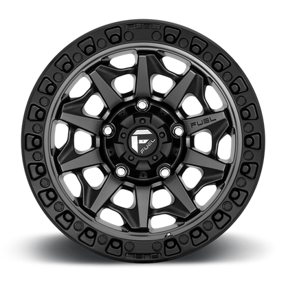 Fuel 1PC D716 COVERT 18x9 1 8x170/8x6.7 Matte Gun Metal Black Bead Ring