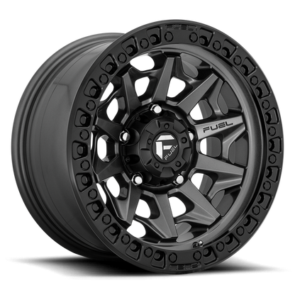 Fuel 1PC D716 COVERT 17x9 -12 6x135/6X5.3 Matte Gun Metal Black Bead Ring
